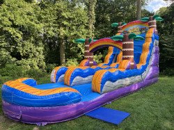 18ft Tiki Plunge Single Extended Lane Slide Waterslide