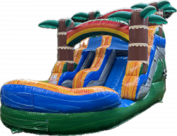 13FT TIKI PLUNGE SINGLE LANE WATERSLIDE