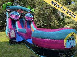 18ft Beach Vibes Dual Lane Waterslide $419