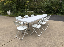 96” Rectangle Table & 8 Chairs $39