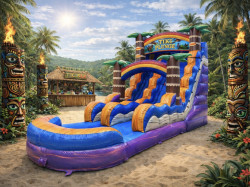 18ft Tiki Plunge Single Extended Lane Slide Waterslide $399