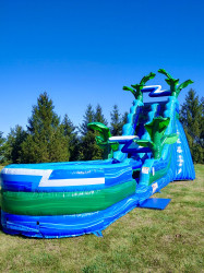 7882633752532524018 1783532871 19ft Tropical Rush Single Lane Slide $399