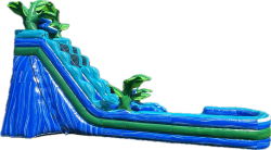 19ft Tropical Rush Single Lane Slide
